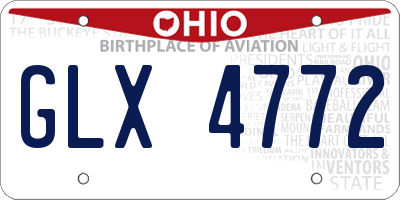 OH license plate GLX4772