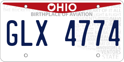 OH license plate GLX4774