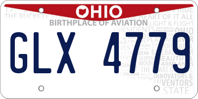 OH license plate GLX4779