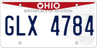 OH license plate GLX4784