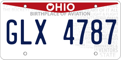 OH license plate GLX4787