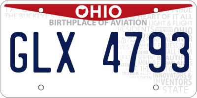 OH license plate GLX4793