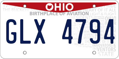 OH license plate GLX4794