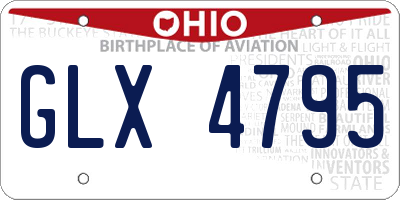 OH license plate GLX4795
