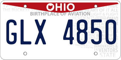 OH license plate GLX4850