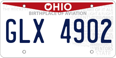 OH license plate GLX4902