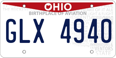 OH license plate GLX4940