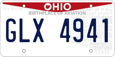 OH license plate GLX4941