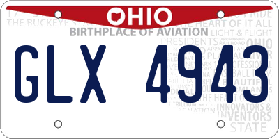 OH license plate GLX4943