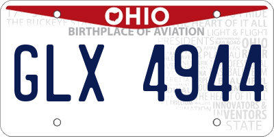 OH license plate GLX4944