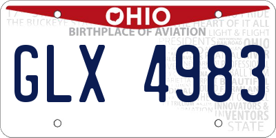OH license plate GLX4983