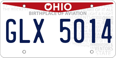OH license plate GLX5014