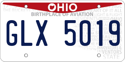 OH license plate GLX5019