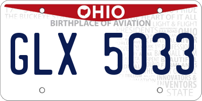 OH license plate GLX5033