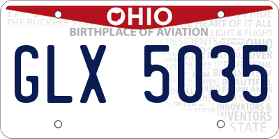 OH license plate GLX5035