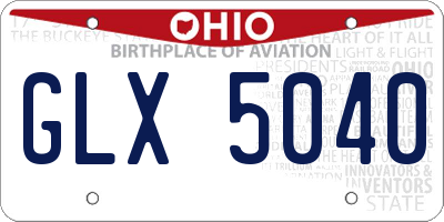 OH license plate GLX5040