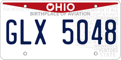 OH license plate GLX5048