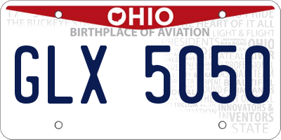 OH license plate GLX5050