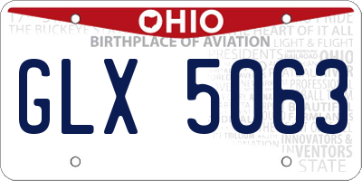 OH license plate GLX5063
