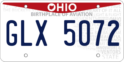 OH license plate GLX5072