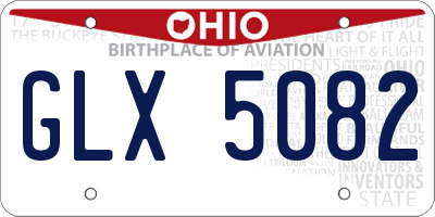 OH license plate GLX5082