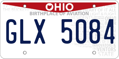 OH license plate GLX5084