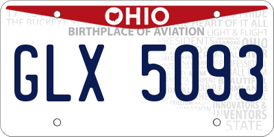 OH license plate GLX5093