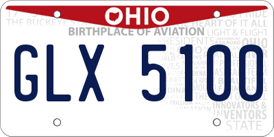 OH license plate GLX5100