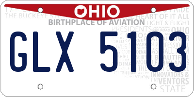 OH license plate GLX5103