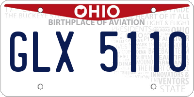 OH license plate GLX5110