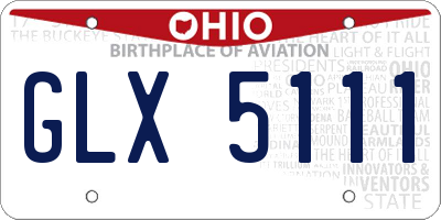 OH license plate GLX5111