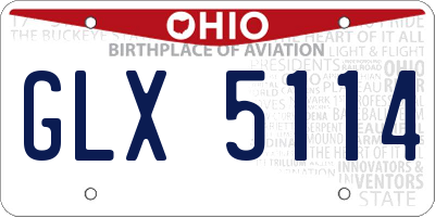 OH license plate GLX5114