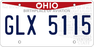 OH license plate GLX5115