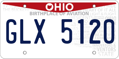 OH license plate GLX5120
