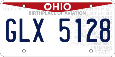 OH license plate GLX5128