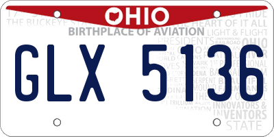 OH license plate GLX5136