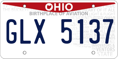 OH license plate GLX5137