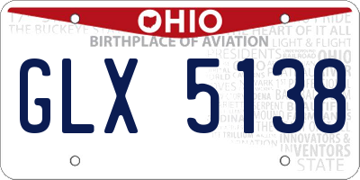 OH license plate GLX5138