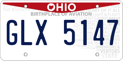 OH license plate GLX5147