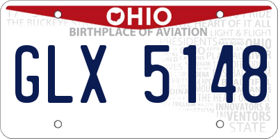 OH license plate GLX5148