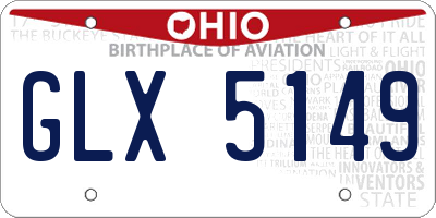 OH license plate GLX5149