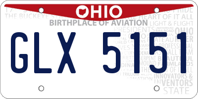OH license plate GLX5151