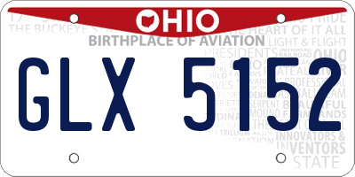 OH license plate GLX5152