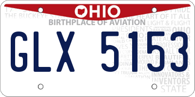 OH license plate GLX5153