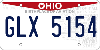 OH license plate GLX5154