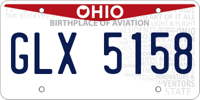 OH license plate GLX5158