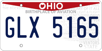 OH license plate GLX5165