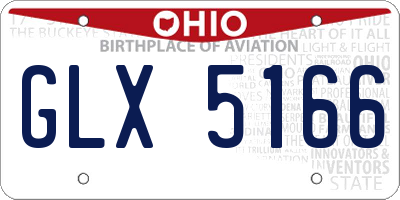 OH license plate GLX5166