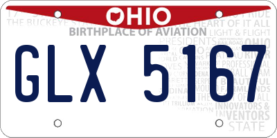 OH license plate GLX5167