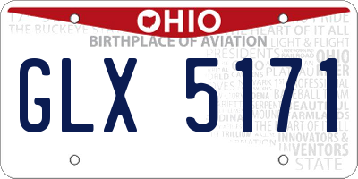 OH license plate GLX5171